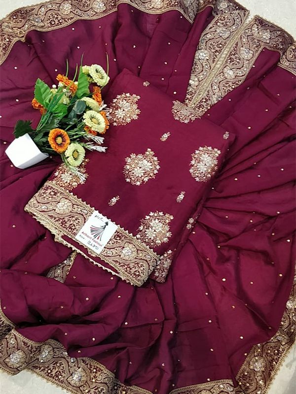 Unstitched Unstitch Latest banarsi suits collection, Dry clean at Rs 2860  in Delhi