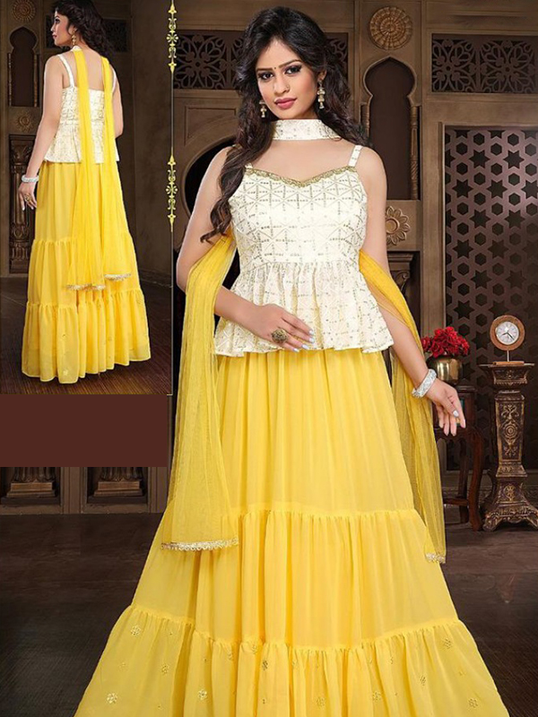 Samyuta- Pista Silk Kurta With Sharara Pants Set of 3 | Sharara designs,  Designer dresses indian, Dress indian style
